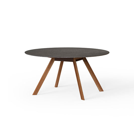 Atrivm Round Dining Table with Solid Wood Legs 150