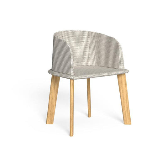 CleoSoft Wood Padded Tube Chair