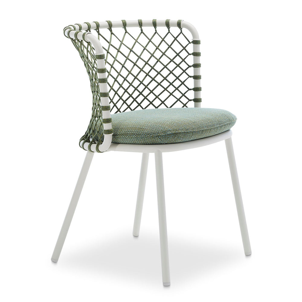 Charme Dining Chair without Arm in White Frame