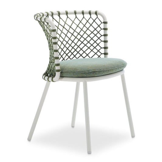 Charme Dining Chair without Arm in White Frame