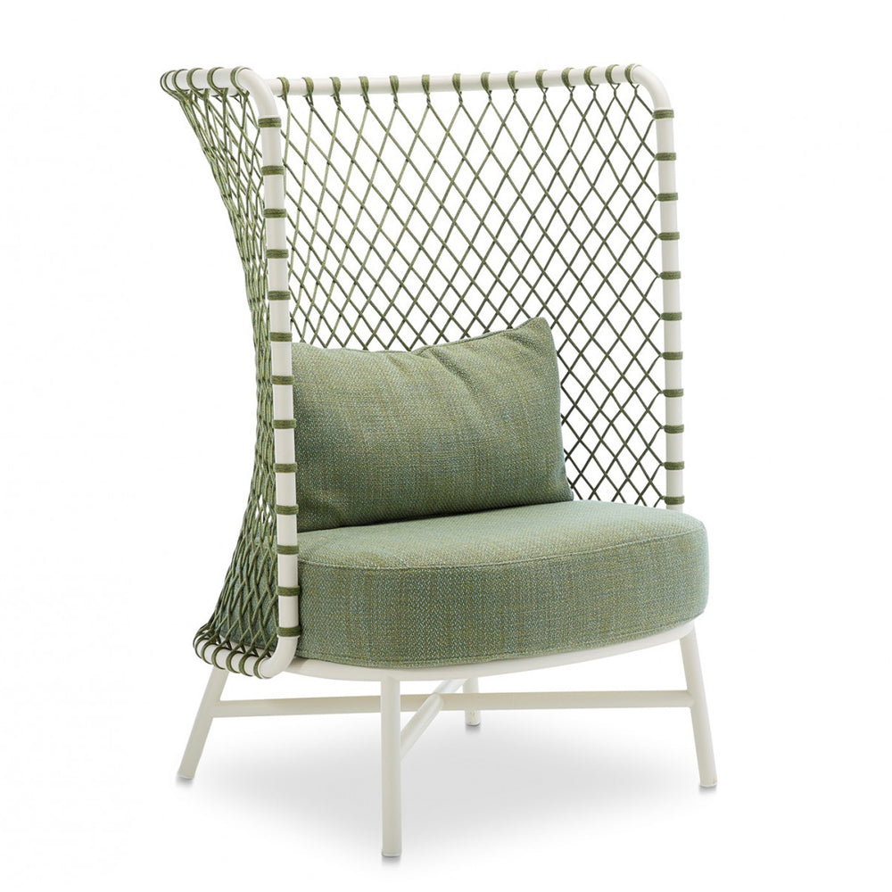 Charme Highback Armchair in White Frame
