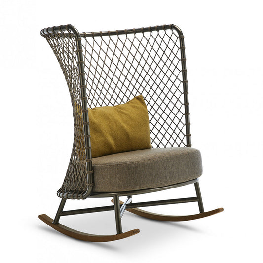 Charme Rocking Armchair in Bronze Frame