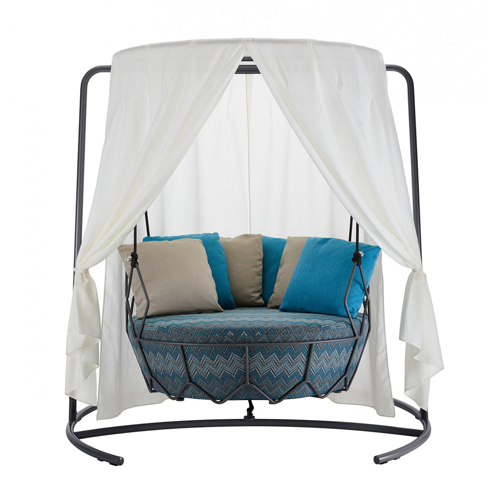 Gravity Light Swing Sofa with Supporting Frame and Sunshade