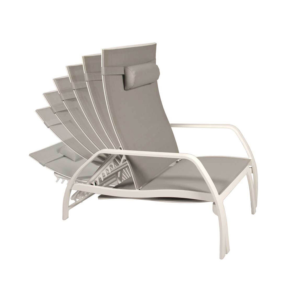 Vedia Deckchair with Footstool and Headrest