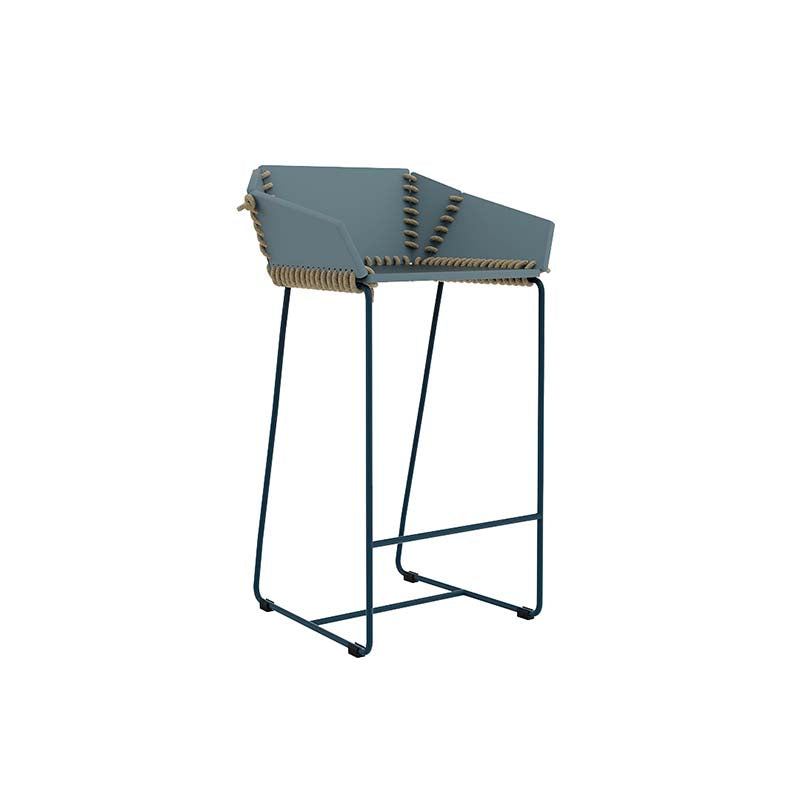 Textile Counter Stool With Backrest